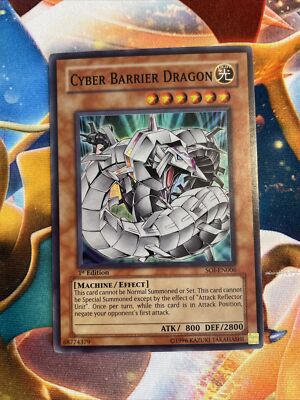Yu-Gi-Oh! TCG Cyber Barrier Dragon Shadow of Infinity SOI-EN006 1st Edition...-image