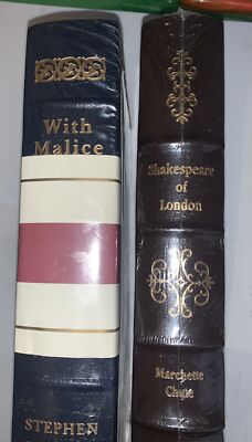 LOT/2, WITH MALICE TOWARD NONE & SHAKESPEARE OF LONDON- Easton Press ~ Leather-image