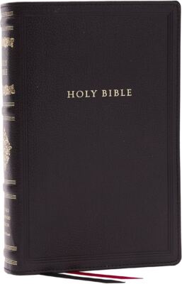 RSV Personal Size Bible with Cross References, Black Genuine Leather, (Sovereign-image