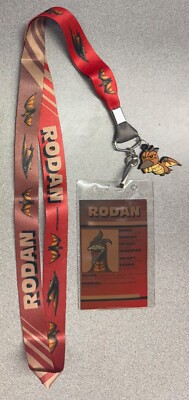Lanyard with Charm and Card Godzilla RODAN New Never Used OPEN-image