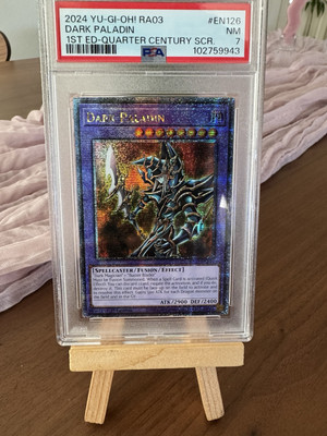 *POP 1* Dark Paladin RA03-EN126 Quarter Century Rare PSA 7-image