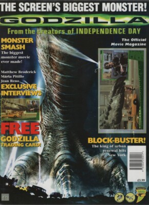 Godzilla Official UK/Ireland Movie Magazine With Trading Card 062322EBNON-image