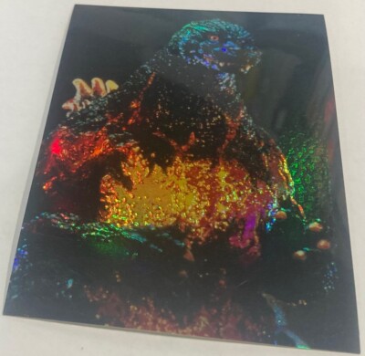 GODZILLA CARD REFRACTIVE CHROMIUM FRONT BLANK BACK UNKNOWN PROVENANCE-image