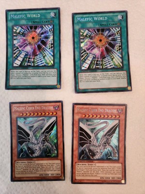 Yugioh - 2x  Malefic Cyber End Dragon YMP1-EN004 LP Limited Secret Rare-image