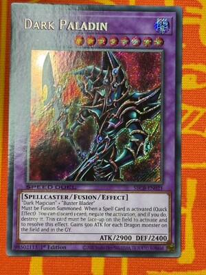 YUGIOH DARK PALADIN SECRET RARE 1ST NEAR MINT SBCB-EN021 SPEED DUEL-image