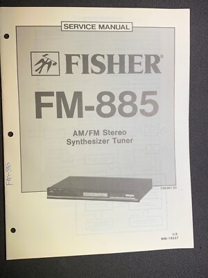 Fisher FM-885 Service AM/FM Stereo Synthesizer Tuner Original-image
