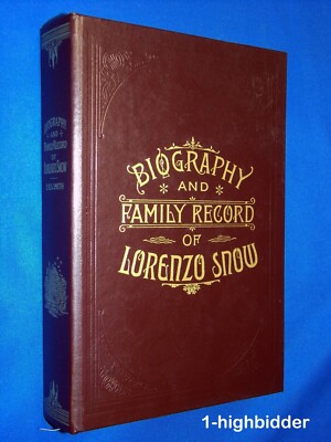 Biography and Family Record of Lorenzo Snow Leather LDS Mormon Employee Gift Ed-image