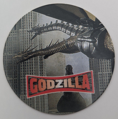 Godzilla vs King Ghidorah 25 New Cap Collection Menko Amada Card 1995 Japan-image