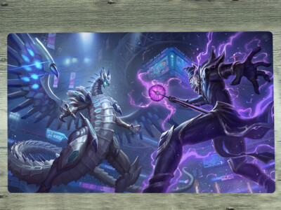 YGOmat Playmat Blue Eyes Chaos Max Dragon Dark Paladin TCG CCG Card Game Mat Bag-image