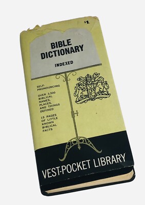 Vintage Bible Dictionary Vest Pocket Library James P. Boyd 1958 with DJ-image