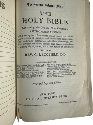 Oxford Scofield Reference Ed. Concordance Leather Holy Bible 1945 Concordance-image