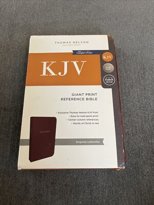 Holy Bible KJV Thomas Thomas Nelson - Leatherflex GIANT PRINT - Reference Bible-image