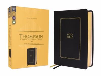 KJV Bible Thompson Chain-Reference Comfort Print Black Leathersoft NEW IN BOX-image