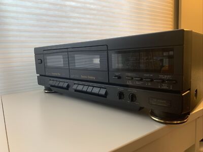 Fisher CR-W9005 Silver Studio Standard Hi-Fi Stereo Double Cassette - Works!-image