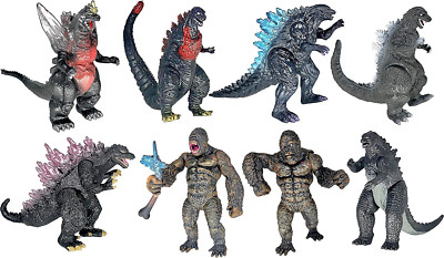 TwCare 8pcs Attacking King Kong vs Godzilla Toys 2021 Movable Joint Set of 8 -image