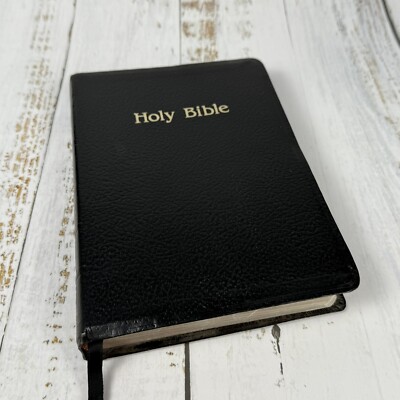 Holy Bible KJV References Concordances Christ In Red Nelson 443 Black Faux Soft-image