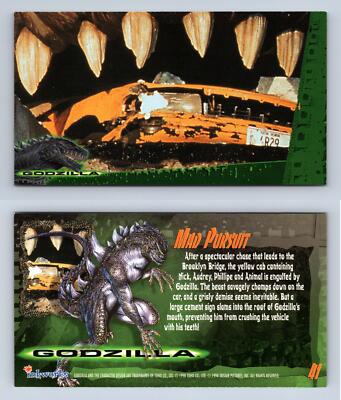 Mad Pursuit #41 Godzilla 1998 Inkworks Supervue Trading Card-image