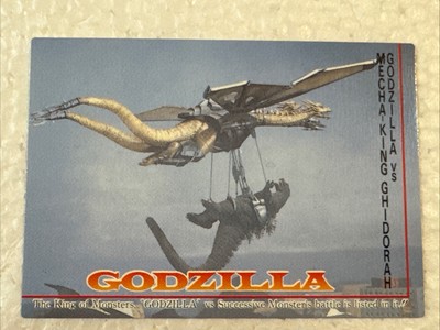 GODZILLA - Trading Card #55 - vs MECHA KING GHIDORAH - 1995 Amada RARE-image