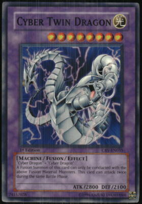 Yu-Gi-Oh! - Cybernetic Revolution Cyber Twin Dragon 2005 CRV-EN035 1st Edition-image