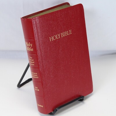 Holy Bible New Revised Standard Version  1990 Red Letter Study Helps Cokesbury-image