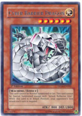 1x Cyber Barrier Dragon - DP04-EN002 - Rare - Unlimited Edition Lightly Played, -image