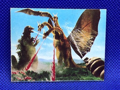 King Gidorah Godzilla Mini menko card 2.5 in No.081 TOHO 1970's Japanese  F/S-image