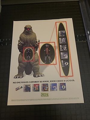 Godzilla Game Boy Color Print Ad 2000 8x11 Great To Frame   -image