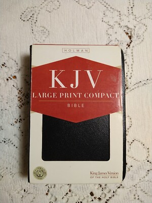 Holman KJV King James Compact Edition Large Print Bible Bonded Leather Black-image