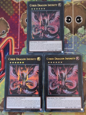 3 x LEDD-ENB31 Cyber Dragon Infinity Ultra Rare UNL Edition YuGiOh Mint Playset-image