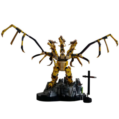 MOC Monster Mecha Robot Model Building Blocks Set for King Ghidorah Bricks Toys-image