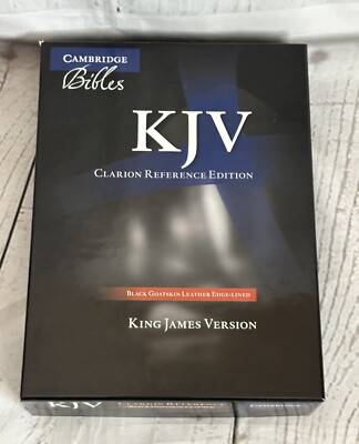 Cambridge KJV Clarion Reference Bible Black Goatskin Leather-image