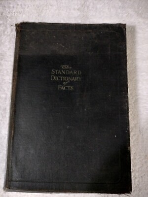 Antique 1919 Standard Dictionary of Facts Frontier Press Company Handbook Book-image