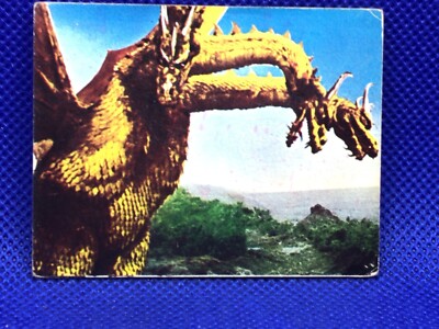 King Ghidorah  Mini menko card 2.5 in No.96 TOHO 1970's Japanese vintage F/S-image