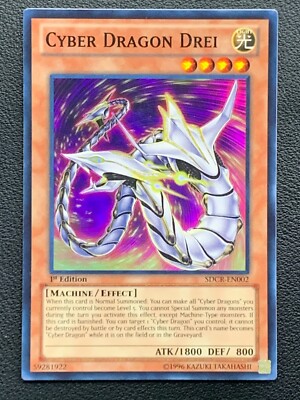 Cyber Dragon Drei SDCR-EN002 1st Edition Super Rare Yu-Gi-Oh!-image