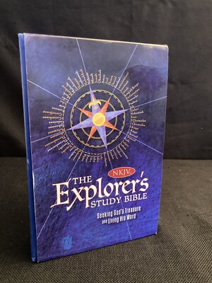 NKJV Explorer's Study Bible--Blue Leather-like Cover With Cardstock Storage Case-image