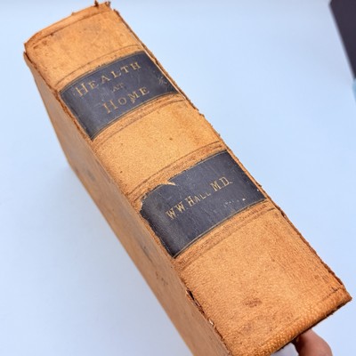 Health At Home Or Hall’s Family Doctor William W. Hall M.D. Leather HC Book 1884-image