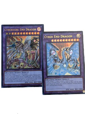 Yu-Gi-Oh! - Cyberdark End dragon + Cyber End Dragon Missprint Set-image