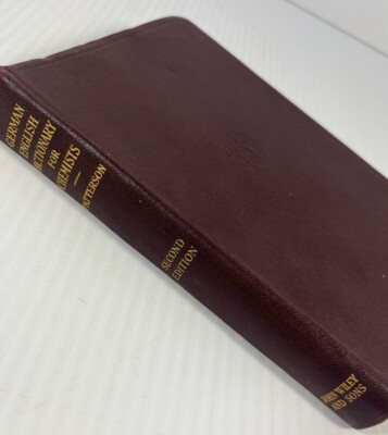 German English Dictionary for Chemists Austin Patterson 1935 Vintage Book-image