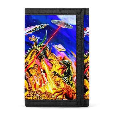 DESTROY ALL MONSTERS Godzilla 1968 On A New Tri-Fold Wallet | Kaiju Fans-image