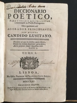 1765 Great Portuguese Dictionary for Poets & Orators 1st Edit. Arcadia Lusitania-image
