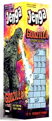 Godzilla Jenga: Extreme Edition USAOPOLY Based on Classic Monster Movie (NEW)-image