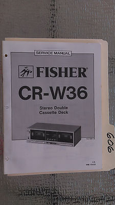 Fisher cr-w36 service manual original repair book stereo tape deck player-image