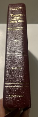 Thompson Chain-Reference Bible OOP 1984 NIV  Burgundy Bonded Leather C. 1990 RL-image