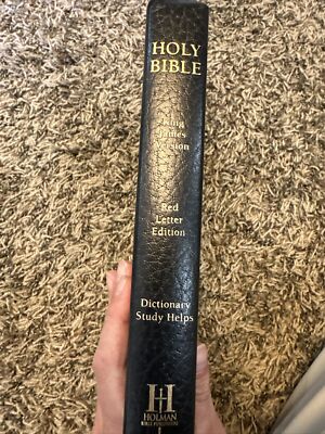 Holman KJV Holy Bible Black Leather  Red Letter-image