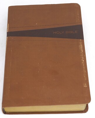 KJV Giant Print Reference Bible 2003 Nelson 443421 Toffee Leathersoft Red Letter-image