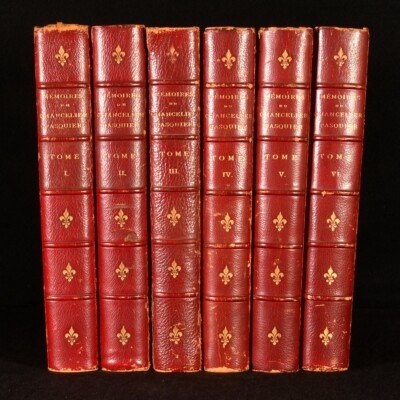1893-1895 6 Vols Histoire du Mon Temps Chancelier Pasquier Leather Binding Fi...-image