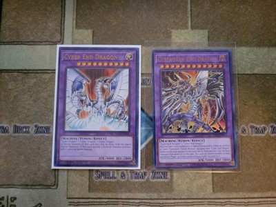 YUGIOH CYBER END DRAGON + CYBERDARK END DRAGON SDCS ULTRA 1ST ED NM -image