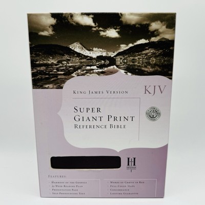KJV Super Giant Print Reference Bible, Burgundy Simulated Leather by Holman -image