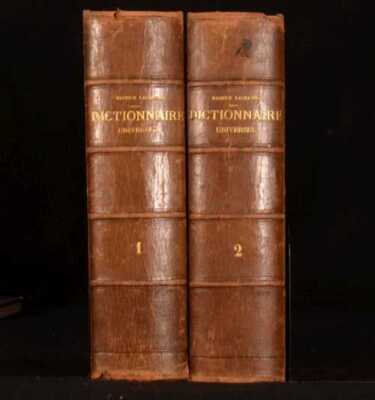c1880 2 Vol Nouveau Dictionnaire Universel Maurice Lachatre French Dictionary-image