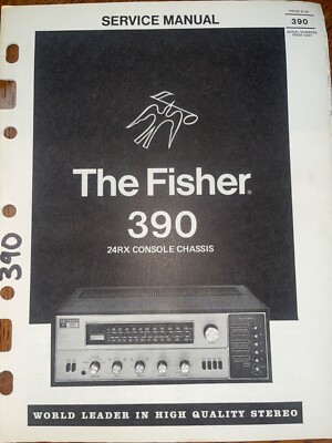 Fisher 390  24RX Service Manual Console Chassis AM-FM Stereo Receiver Original-image